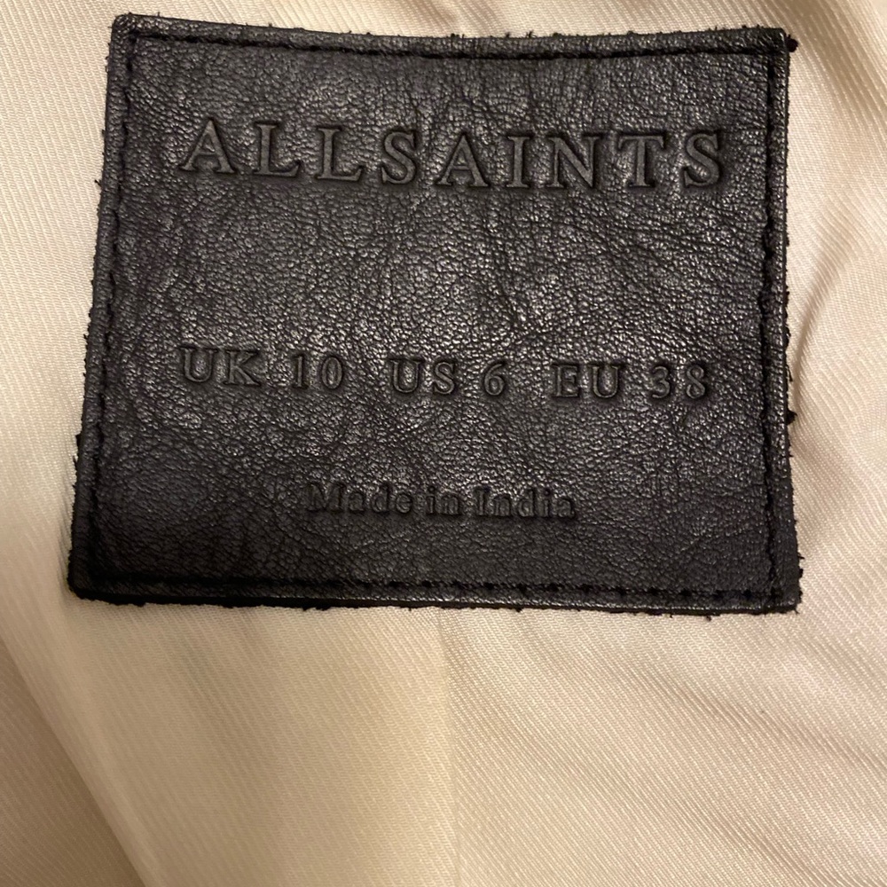 Authentic All Saints Leather Jacket - Picture 13 of 13